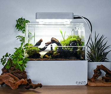 Mini Fish Tank LED Small Aquarium Betta Aquarium Office Desktop Deco