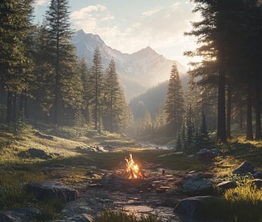 forest woodland outdoors peaceful suspense anxiety fear surprise wild animal attack hurt injury hunt