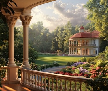 mayor mansion fiancée marriage married marry starter home palace sunroom dance studio yard landscape