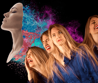 mulher em diversos humores e a plenitude da autonomia pessoal