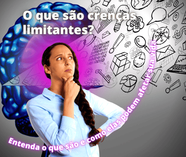 Mulher observa intrigada a quantidade de seus pensamentos