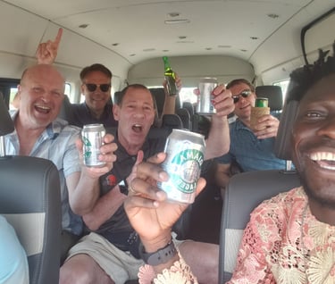 Tourists doing Party in the Bus in Ivory Coast