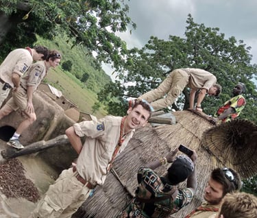 Students Visiting A remote Village in Ivory Coast