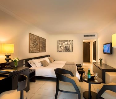 Inside of Golden Tulip Hotel Room in Benin