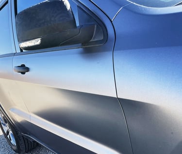 Color change vinyl wrap on a jeep grand cherokee in satin grey vinyl, in Las Cruces, NM at www.elitecarwrapsinlc.com