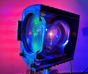 Strand Electric Patt 243 2kW Fresnel Cutaway Original display at Kings St, London