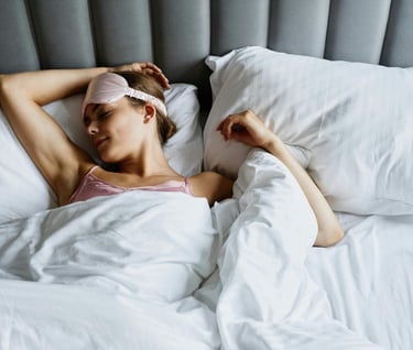 A woman enjoying restful sleep