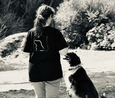 Andrea mit Hund