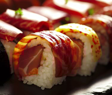 sushi con ingredientes españoles