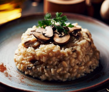 rissotto con champiñones