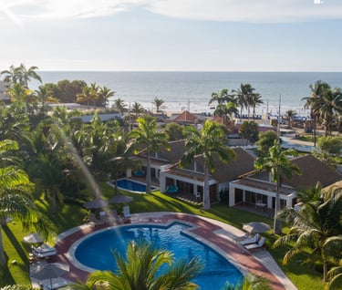 A view of the bungalows of the 5 star hotel in Manta City