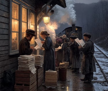 Northbound Rail Siding, 1859: Printed Words Carry On