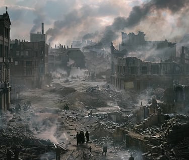 Aftermath of  Great Fire of Newcastle and Gateshead