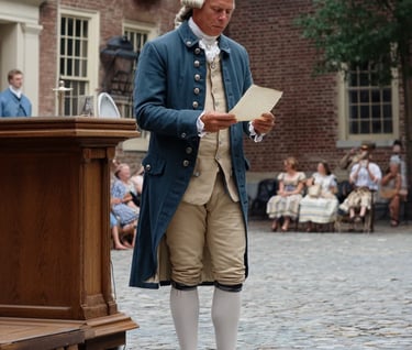 Philadelphia, Independence Square, July 4th 1776: Public Reading