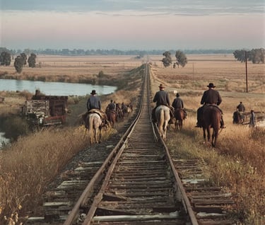 Yolo County Plains, California, Late Afternoon 1862: Rails Stretch to the Horizon