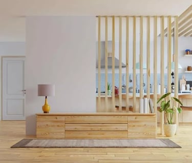 salon salle à manger rénové avec nouveau parquet posé par chantiers express