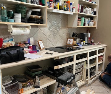 Demo during cabinet refacing