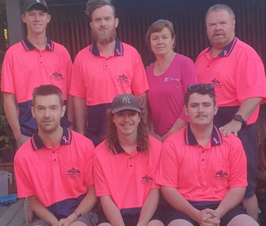 Some of the team promoting Breast care awareness