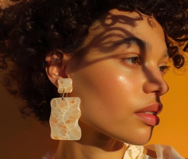 Faux Stone Chunky Earrings
