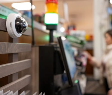 self-checkout grocery store axis