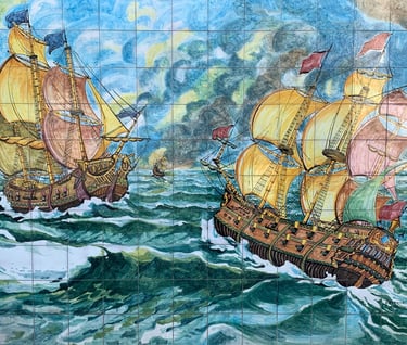 Fresque en céramique peinte à la main - Vietri-sul-Mare