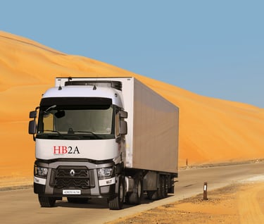 transport de marchandises. camion frigorifique