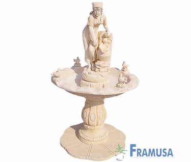 fontaine avec statue