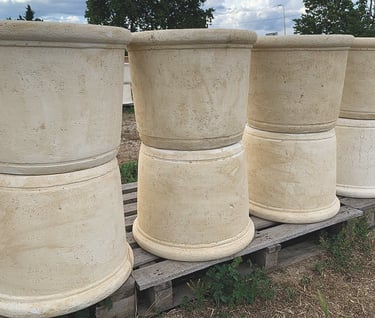 pot en pierre reconstitué