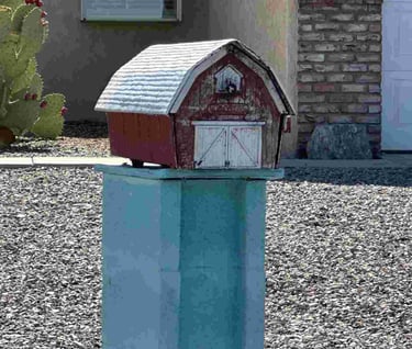 Barn on Blue Mailbox Lake Havasu City AZ