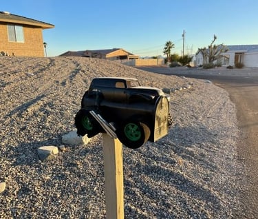 Black Car Mailbox Lake Havasu City AZ