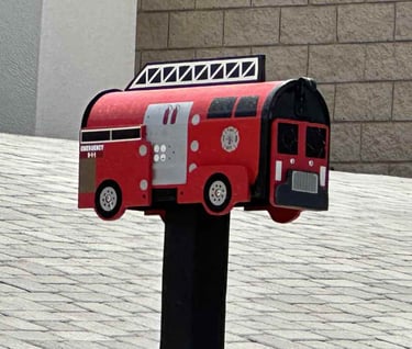 Firetruck Mailbox