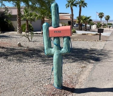 Green Cactus Mailbox Lake Havasu City AZ