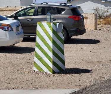 Green Candy Stripe Lighthouse Mailbox Lake Havasu City AZ