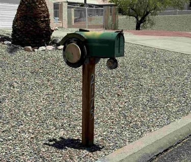 Green Car Mailbox Lake Havasu City AZ