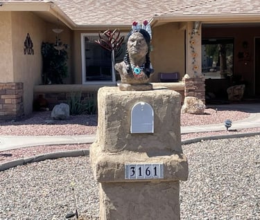 Indian Head Mailbox Lake Havasu City AZ