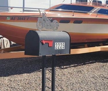 Motorcycle Shadow Mailbox