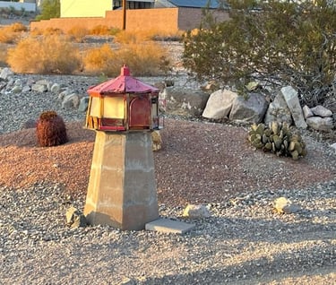 Red Yellow Lighthouse Mailbox Lake Havasu City AZ