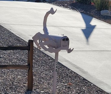 Scorpion Grey Mailbox Lake Havasu City AZ