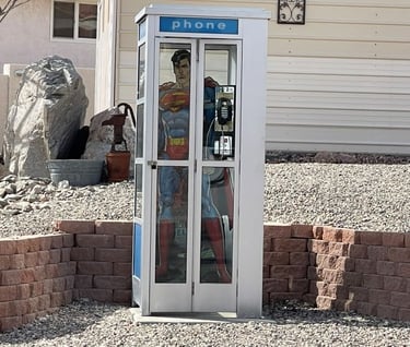 Superman Phone Booth Landscaping Lake Havasu AZ