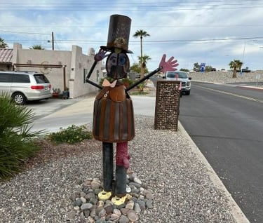 Wire Man Waving Landscaping Lake Havasu City AZ