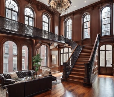 a row of stairs leading up to a building with a sign that says residential pest