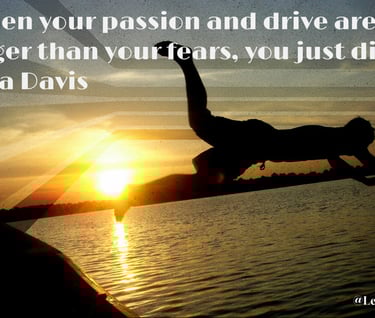 When your passion and drive are bigger than your fears, you just dive. Viola Davis