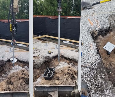 New construction pile installation