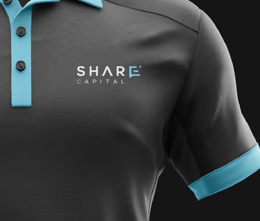 a black and blue shirt with a blue collared shirt branding
