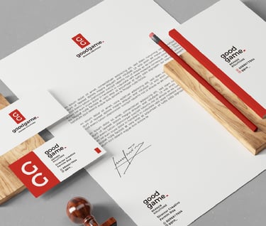 a letterpressed business card with a wooden block