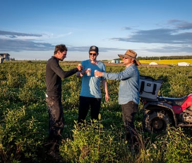 image of farmers celebrating regenerative agriculture success