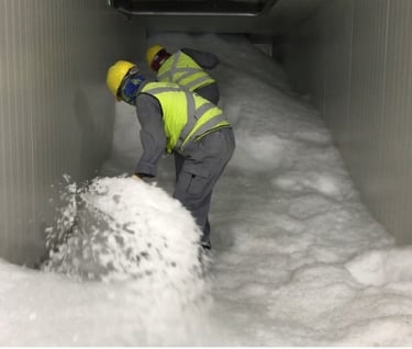 ice storage for concrete cooling