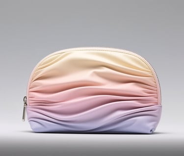 culptural ruched pouch with a seamless color gradient, a King Fly custom design