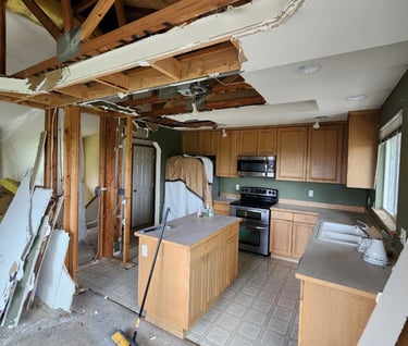 Insurance claim support fire damage hardwood restoration Lynnwood home recovery