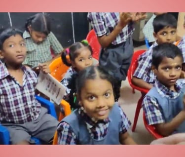 A group of children in class enjoying their learning experience.